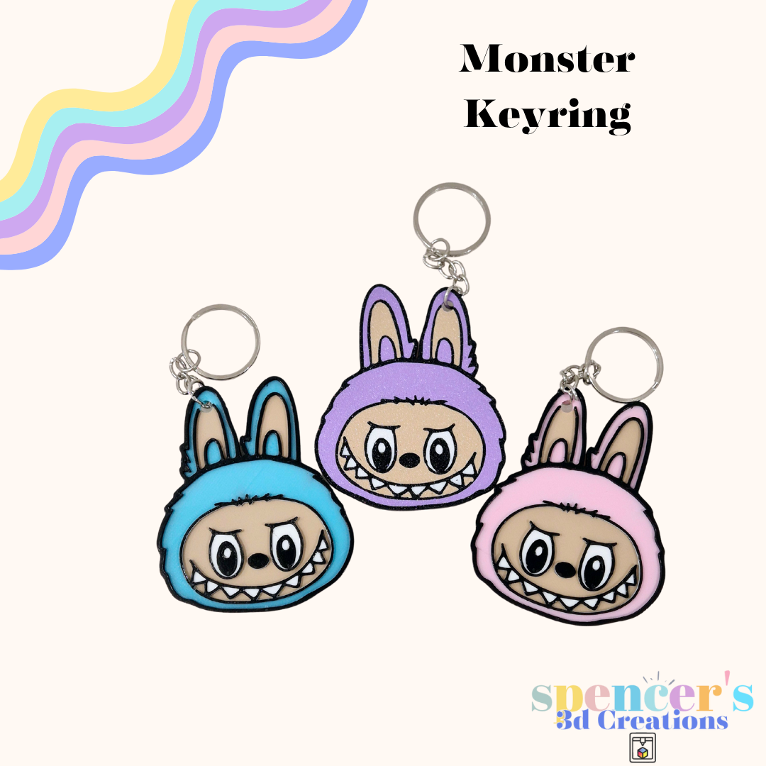 Monster Keyring – Spencer's 3D Creations